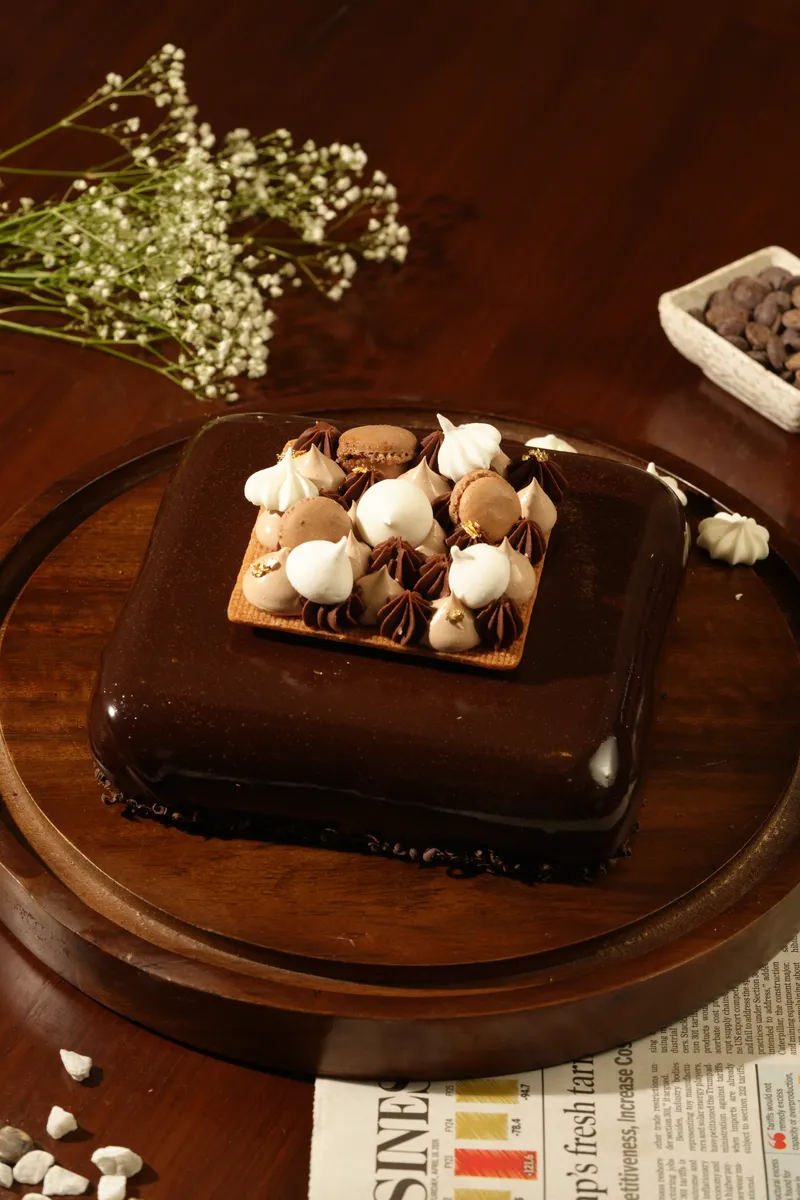 Dark Chocolate Mousse Cake