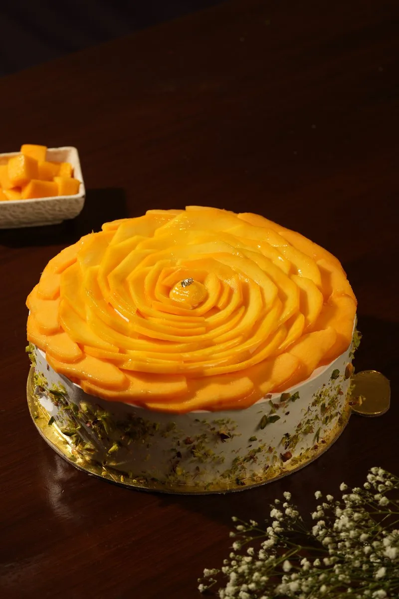 Mango Rose Cream Cake